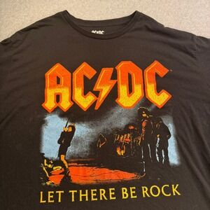 AC/DC Let There Be Rock Graphic T-Shirt Mens 4XB Black Excellent Band Tee